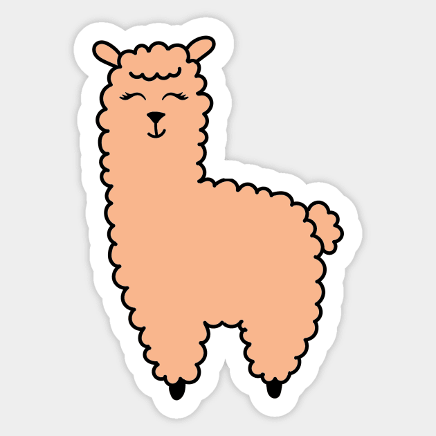 Smiling llama Sticker by Vintage Dream